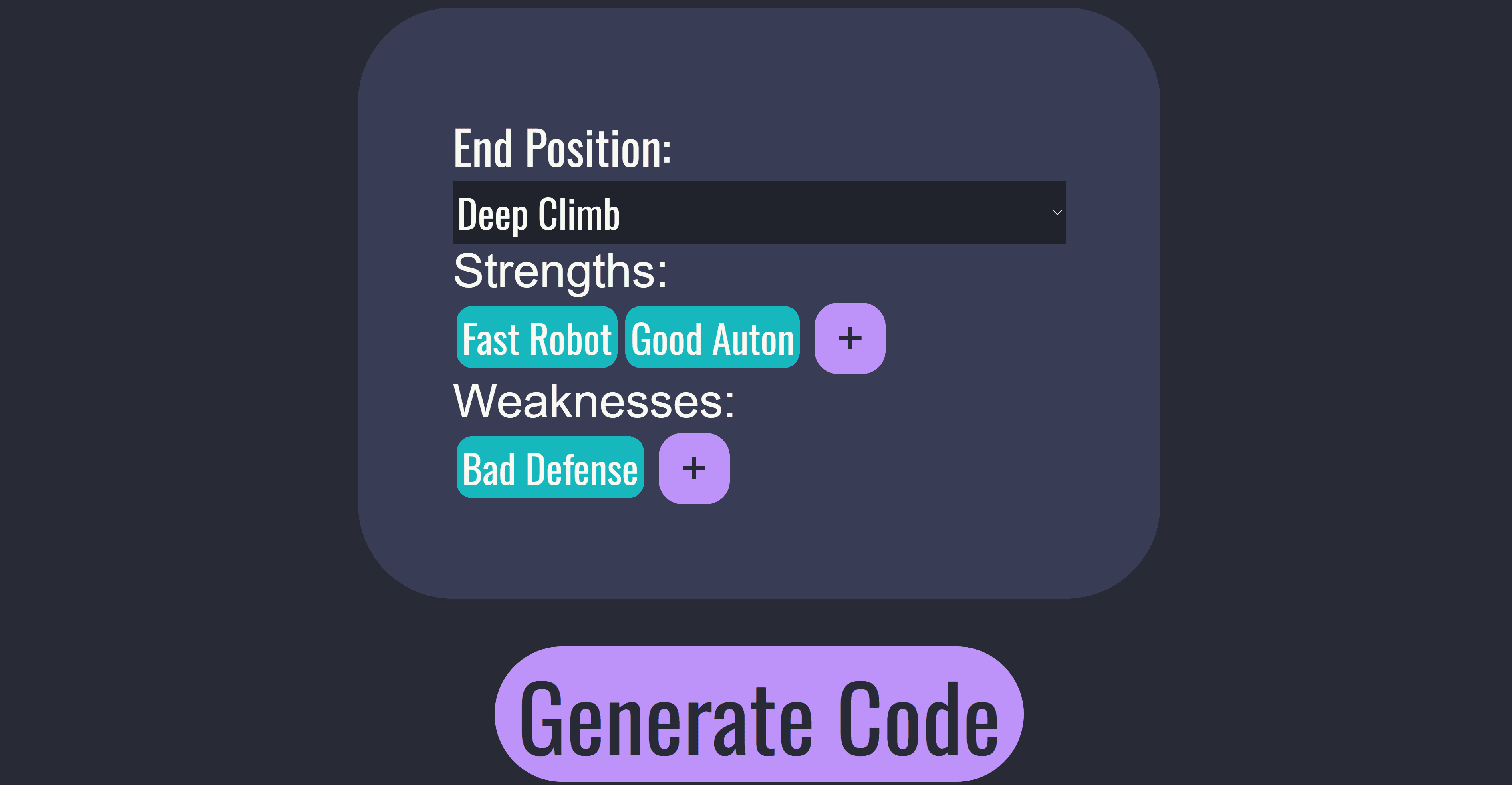 FTC Scouting Generate QR Code App
