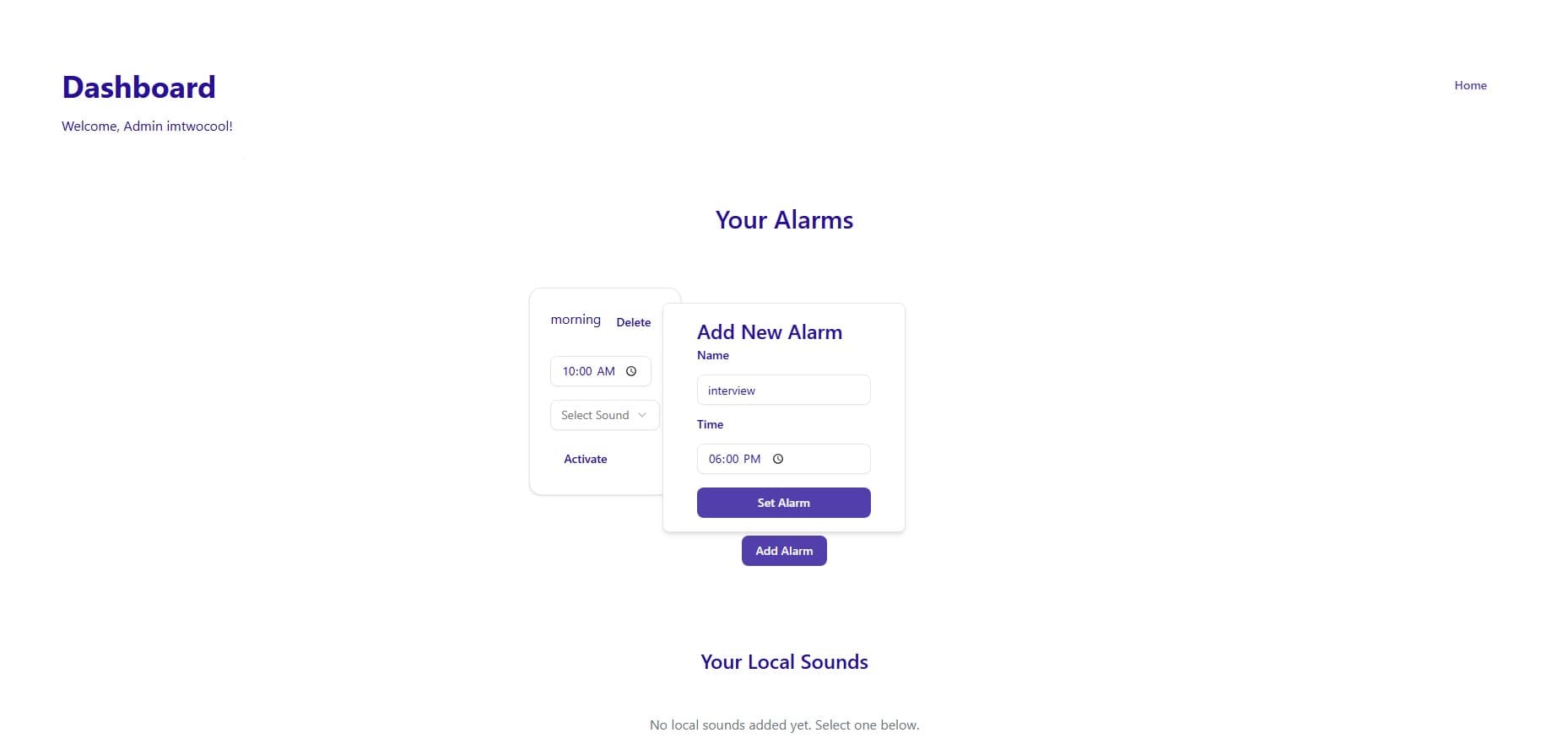Wake Up Already Admin Dashboard